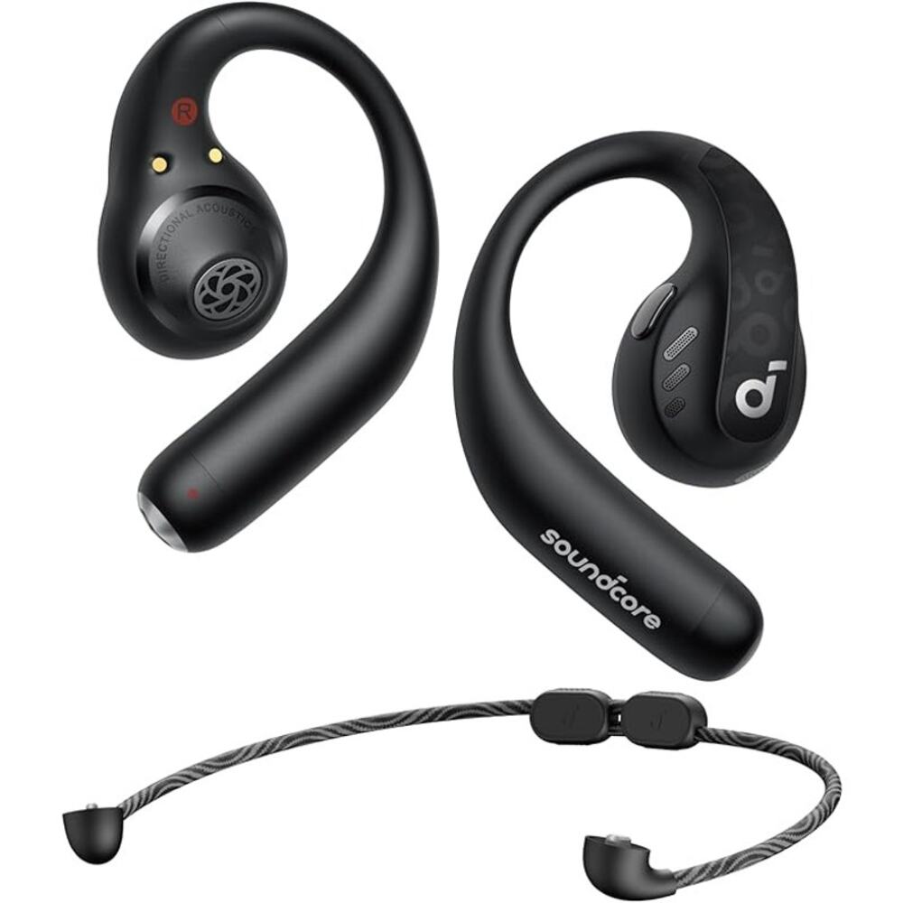 NWT Soundcore AeroFit Pro Secure Open-Ear Sport Earbuds - Midnight Black